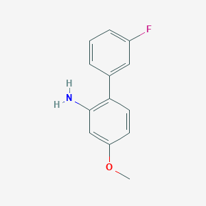 molecular formula C13H12FNO B7847817 3'-Fluoro-4-methoxy-[1,1'-biphenyl]-2-amine 