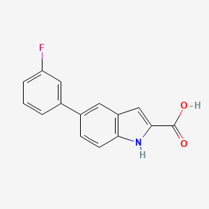 molecular formula C15H10FNO2 B7847825 5-(3-Fluorophenyl)-1H-indole-2-carboxylic acid 