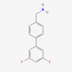 molecular formula C13H11F2N B7847839 (3',5'-Difluoro-[1,1'-biphenyl]-4-yl)methanamine 
