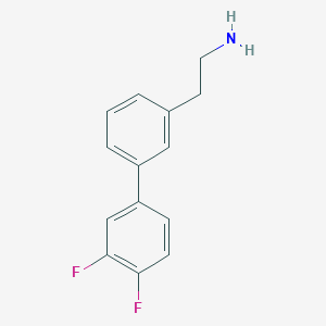 molecular formula C14H13F2N B7847862 2-[3-(3,4-Difluorophenyl)phenyl]ethan-1-amine 