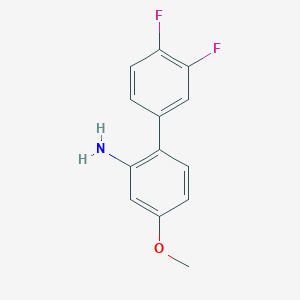 molecular formula C13H11F2NO B7847864 3',4'-Difluoro-4-methoxy-[1,1'-biphenyl]-2-amine 