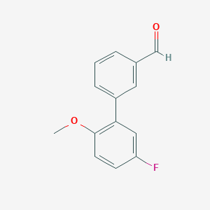 molecular formula C14H11FO2 B7847874 3-(3-Fluoro-6-methoxyphenyl)benzaldehyde 