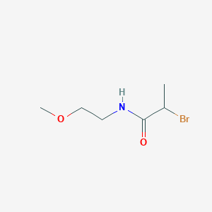 molecular formula C6H12BrNO2 B7847927 N-(2-Methoxyethyl)-2-bromopropionamide 