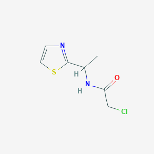 molecular formula C7H9ClN2OS B7847943 2-Chloro-N-(1-thiazol-2-yl-ethyl)-acetamide 