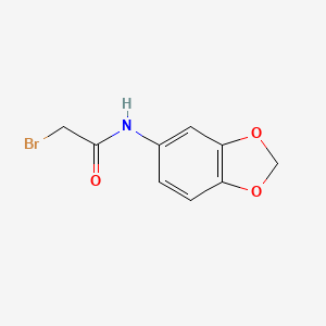 molecular formula C9H8BrNO3 B7847961 N-(1,3-benzodioxol-5-yl)-2-bromoacetamide 