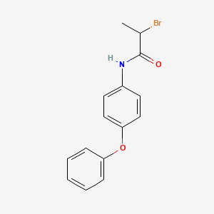 molecular formula C15H14BrNO2 B7847997 (RS)-2-bromo-N-(4-phenoxyphenyl)propanamide 