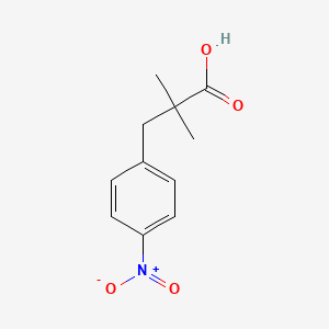 molecular formula C11H13NO4 B7848014 2,2-二甲基-3-(4-硝基苯基)丙酸 