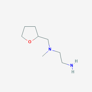 molecular formula C8H18N2O B7848052 (2-Aminoethyl)(methyl)(oxolan-2-ylmethyl)amine 