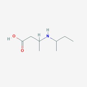 molecular formula C8H17NO2 B7848060 3-[(1-Methylpropyl)amino]-butanoic acid 