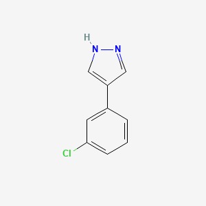 molecular formula C9H7ClN2 B7848115 4-(3-Chlorophenyl)-1H-pyrazole 