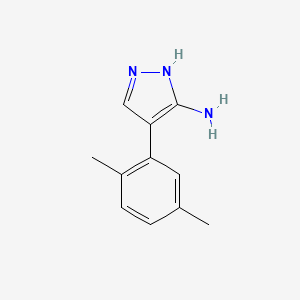 molecular formula C11H13N3 B7848157 4-(2,5-dimethylphenyl)-1H-pyrazol-5-amine 