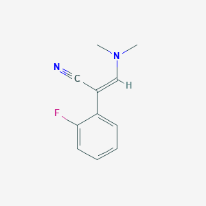 molecular formula C11H11FN2 B7848159 (Z)-3-(Dimethylamino)-2-(2-fluorophenyl)acrylonitrile 