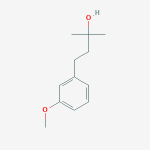 molecular formula C12H18O2 B7848198 4-(3-Methoxyphenyl)-2-methylbutan-2-ol 