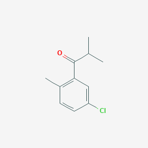molecular formula C11H13ClO B7848209 1-(5-Chloro-2-methylphenyl)-2-methylpropan-1-one 