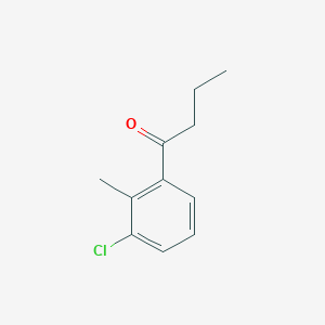 molecular formula C11H13ClO B7848220 3'-Chloro-2'-methylbutyrophenone 