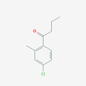 molecular formula C11H13ClO B7848231 4'-Chloro-2'-methylbutyrophenone 