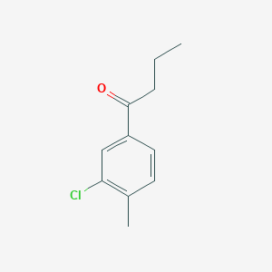 molecular formula C11H13ClO B7848234 3'-Chloro-4'-methylbutyrophenone 