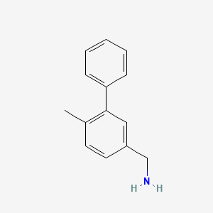 molecular formula C14H15N B7848239 (4-Methyl-3-phenylphenyl)methanamine 