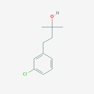 molecular formula C11H15ClO B7848255 4-(3-Chlorophenyl)-2-methylbutan-2-ol 