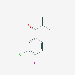 molecular formula C10H10ClFO B7848280 1-(3-Chloro-4-fluorophenyl)-2-methylpropan-1-one 