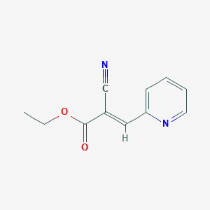 molecular formula C11H10N2O2 B7848287 Ethyl (E)-2-cyano-3-(pyridin-2-yl)acrylate 