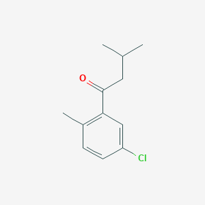 molecular formula C12H15ClO B7848293 3'-Chloro-3,6'-dimethylbutyrophenone 