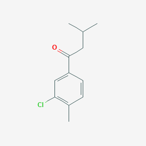 molecular formula C12H15ClO B7848302 3'-Chloro-3,4'-dimethylbutyrophenone 
