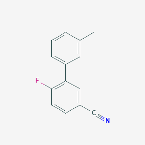 molecular formula C14H10FN B7848306 6-Fluoro-3'-methyl-[1,1'-biphenyl]-3-carbonitrile 
