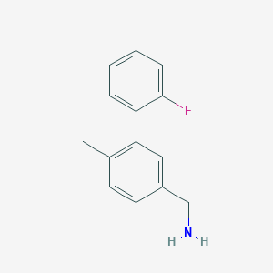 molecular formula C14H14FN B7848318 [3-(2-Fluorophenyl)-4-methylphenyl]methanamine 