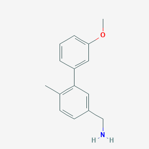 molecular formula C15H17NO B7848351 (3'-Methoxy-6-methyl-[1,1'-biphenyl]-3-yl)methanamine 