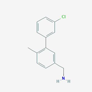 molecular formula C14H14ClN B7848355 (3'-Chloro-6-methyl-[1,1'-biphenyl]-3-yl)methanamine 
