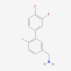 molecular formula C14H13F2N B7848361 [3-(3,4-Difluorophenyl)-4-methylphenyl]methanamine 