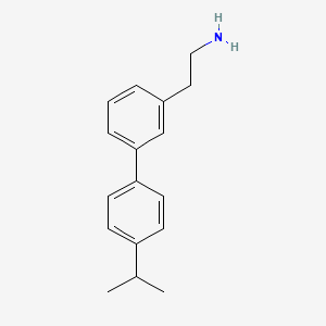 molecular formula C17H21N B7848362 2-(4'-Isopropyl-[1,1'-biphenyl]-3-yl)ethanamine 