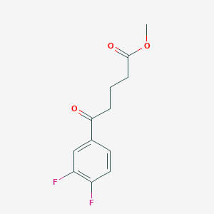 molecular formula C12H12F2O3 B7848372 Methyl 5-(3,4-difluorophenyl)-5-oxovalerate 