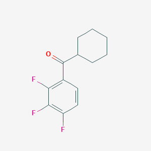 molecular formula C13H13F3O B7848378 2,3,4-Trifluorophenyl cyclohexyl ketone 