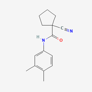 molecular formula C15H18N2O B7848380 1-cyano-N-(3,4-dimethylphenyl)cyclopentane-1-carboxamide 