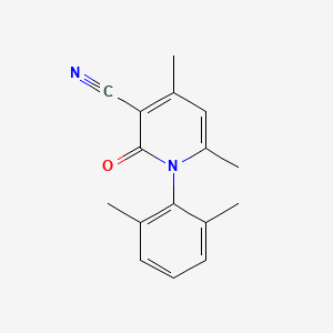 molecular formula C16H16N2O B7848435 1-(2,6-Dimethylphenyl)-4,6-dimethyl-2-oxopyridine-3-carbonitrile 