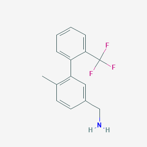 molecular formula C15H14F3N B7848450 (6-Methyl-2'-(trifluoromethyl)-[1,1'-biphenyl]-3-yl)methanamine 