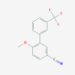molecular formula C15H10F3NO B7848452 6-Methoxy-3'-(trifluoromethyl)-[1,1'-biphenyl]-3-carbonitrile 