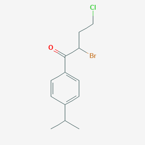 molecular formula C13H16BrClO B7848471 2-Bromo-4-chloro-1-(4-isopropyl-phenyl)-butan-1-one 
