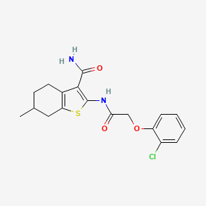 2-[[2-(2-Chlorophenoxy)acetyl]amino]-6-methyl-4,5,6,7-tetrahydro-1-benzothiophene-3-carboxamide