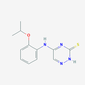 molecular formula C12H14N4OS B7848504 5-(2-propan-2-yloxyanilino)-2H-1,2,4-triazine-3-thione 