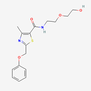 molecular formula C16H20N2O4S B7848510 N-[2-(2-hydroxyethoxy)ethyl]-4-methyl-2-(phenoxymethyl)-1,3-thiazole-5-carboxamide 