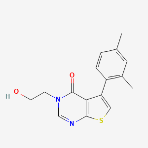 molecular formula C16H16N2O2S B7848521 5-(2,4-Dimethylphenyl)-3-(2-hydroxyethyl)thieno[2,3-d]pyrimidin-4-one 