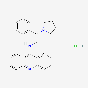 molecular formula C25H26ClN3 B7848544 N-[2-phenyl-2-(pyrrolidin-1-yl)ethyl]acridin-9-amine hydrochloride 