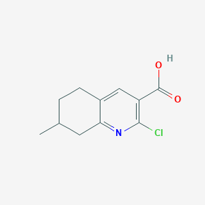 molecular formula C11H12ClNO2 B7848622 2-Chloro-7-methyl-5,6,7,8-tetrahydroquinoline-3-carboxylic acid 