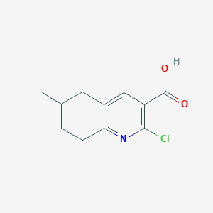 molecular formula C11H12ClNO2 B7848626 2-Chloro-6-methyl-5,6,7,8-tetrahydroquinoline-3-carboxylic acid 