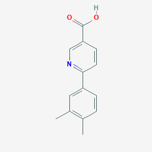molecular formula C14H13NO2 B7848640 6-(3,4-Dimethylphenyl)pyridine-3-carboxylic acid 