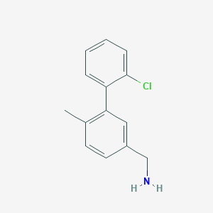 molecular formula C14H14ClN B7848654 (2'-Chloro-6-methyl-[1,1'-biphenyl]-3-yl)methanamine 