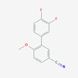 molecular formula C14H9F2NO B7848675 3',4'-Difluoro-6-methoxy-[1,1'-biphenyl]-3-carbonitrile 